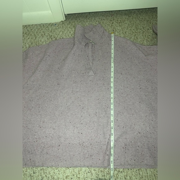 LOFT purple speckled oversized sweater pullover size SP - Picture 4 of 7